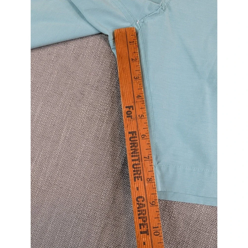 Faherty All Day Shorts Men Sz 40 Blue Aqua Stretch Performance Flat Front Trunks